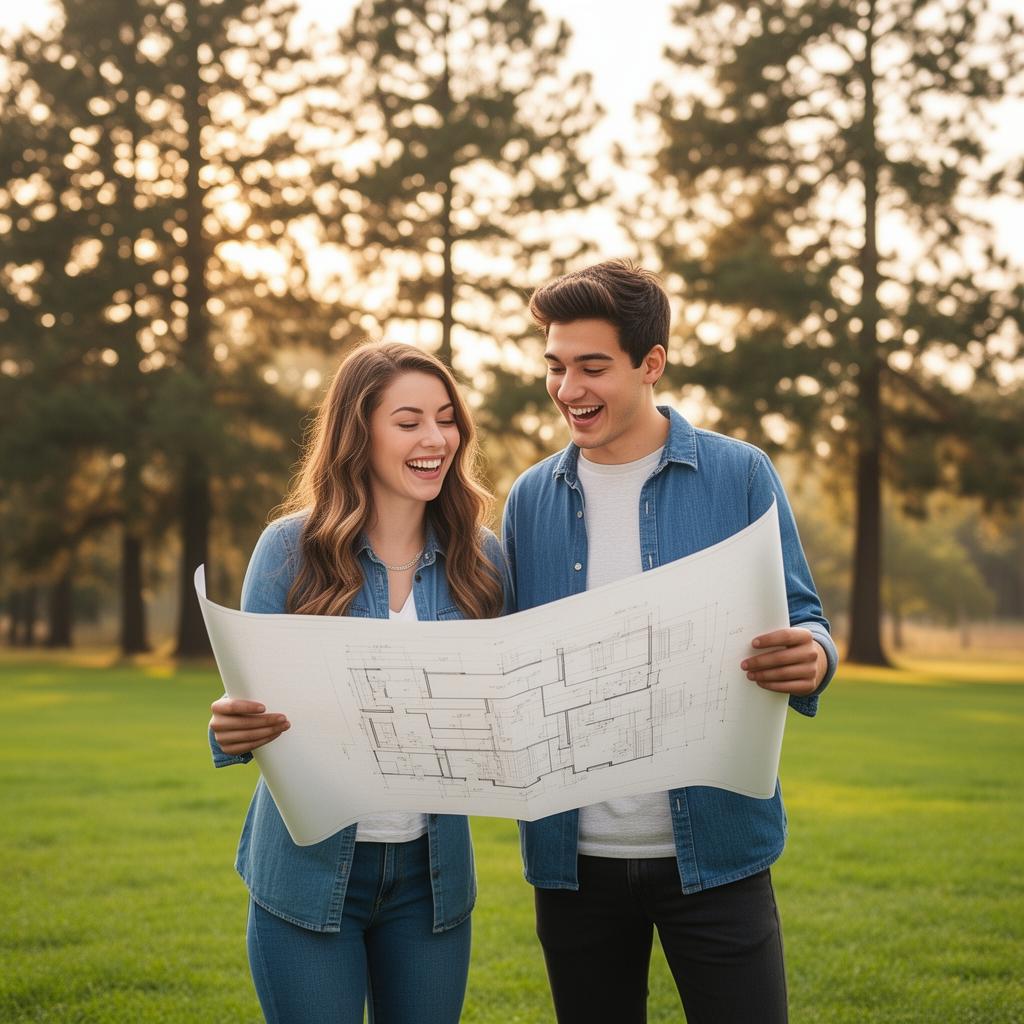 A couple planning their custom home